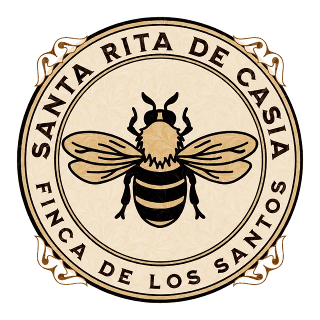 Sello de Santa Rita de Casia con una abeja